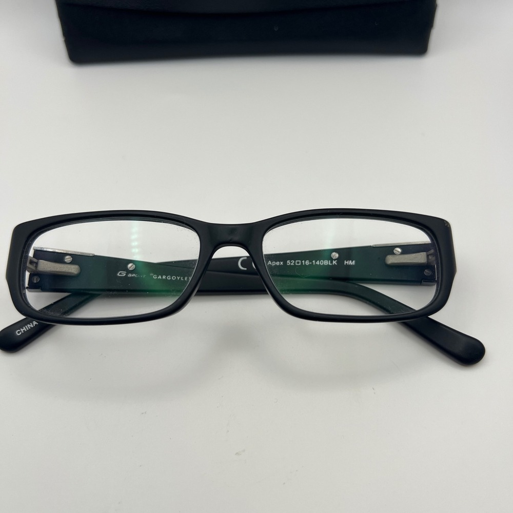 G-Sport by Gargoyles Apex Eyeglasses Matte Black Rectangular Frame 52-16-140 BLK